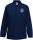 Long sleeve navy polo shirt with embroidered school badge