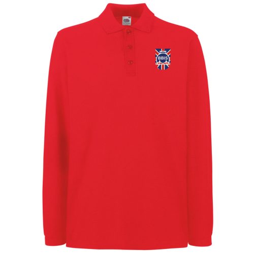 Red Long Sleeve Polo 