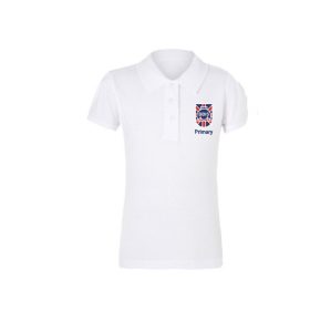Girls Cotton Polo with embroidered school badge 